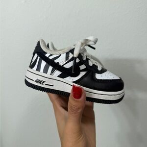 Nike Kids Zebra Print Black and White Sneakers